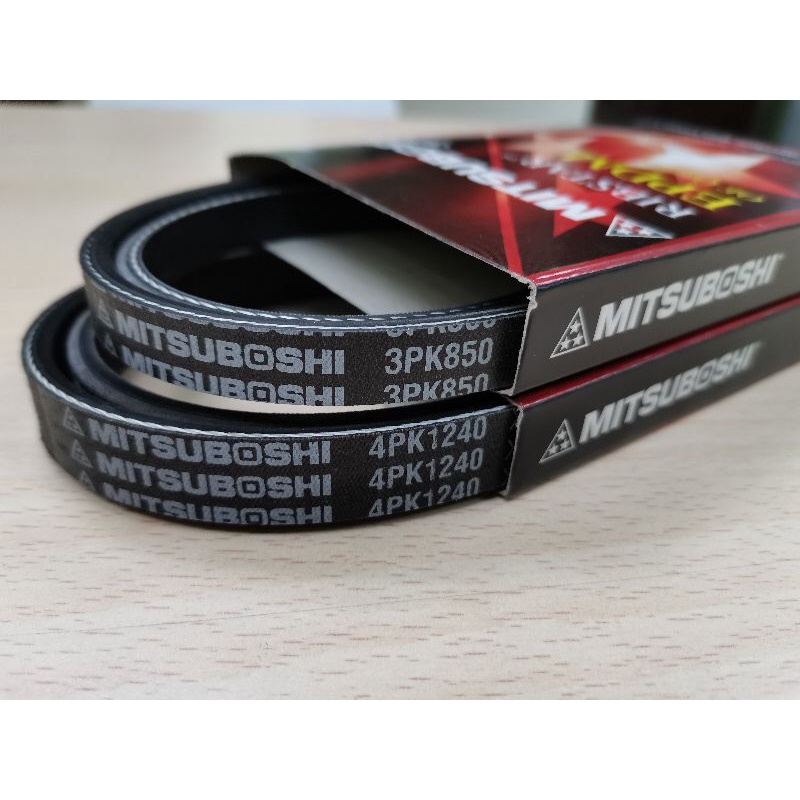 สายพานพัดลม Toyota Vios Ncp42 จากญี่ปุ่น คุณภาพญี่ปุ่น 4pk1240 + 3pk850