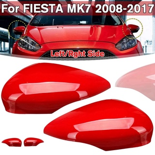 ฝาครอบกระจกมองหลังรถยนต์ สีแดง สําหรับ Ford Fiesta MK7 2008-2017 dinghingxi1