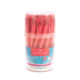 Faber-Castell ปากกาลูกลื่น 0.5มม. แดง (25ด้าม)   CX Plus