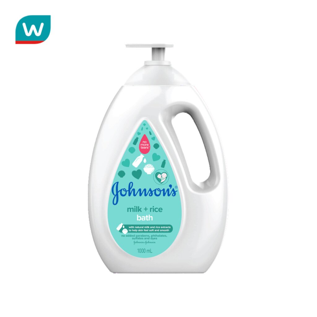Johnson's จอห์นสัน เบบี้ บาธ มิลค์ + ไรซ์ 1000 มล. ครีมอาบน้ำนม ผิวนุ่มชุ่มชื่น