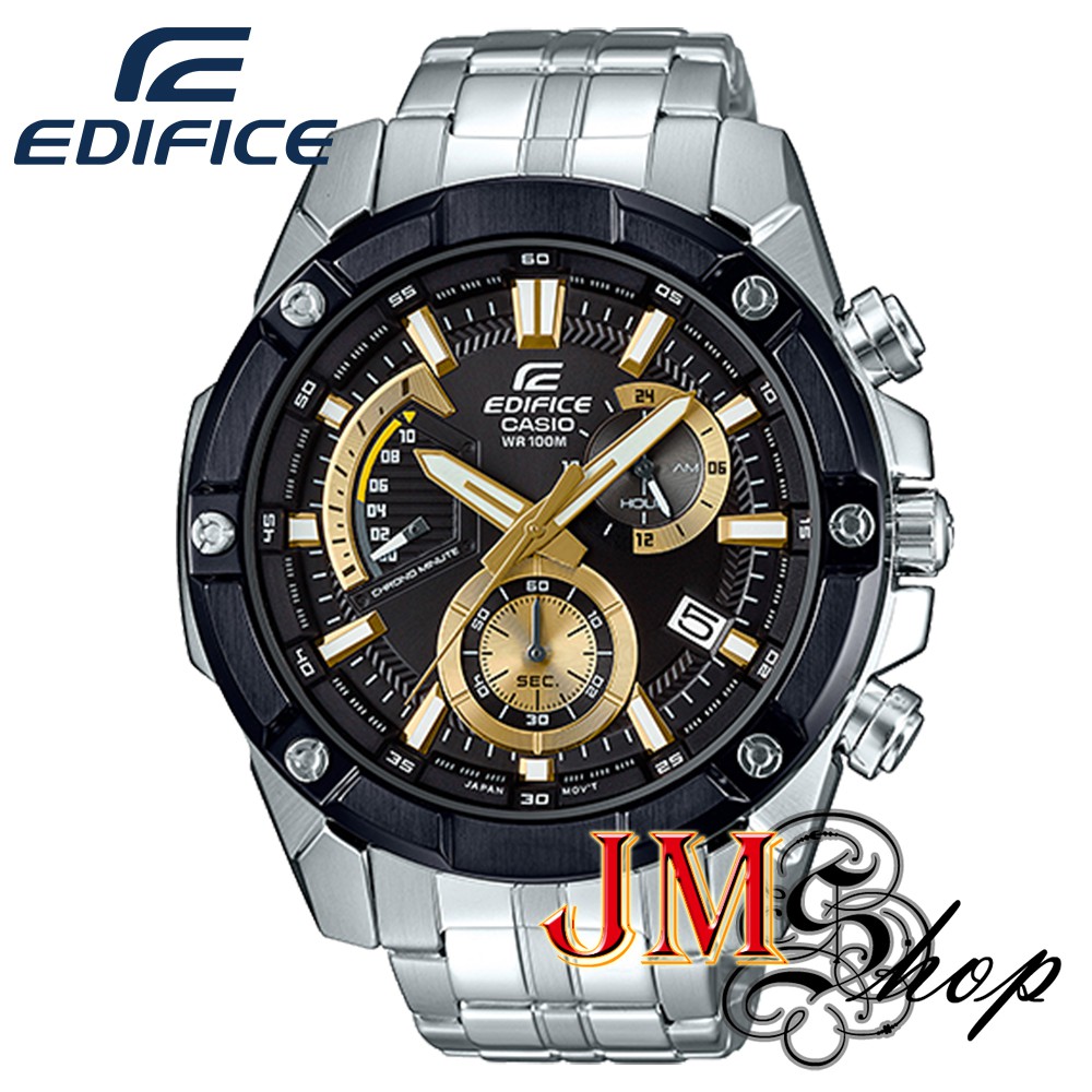 CASIO EDIFICE นาฬิกาข้อมือผู้ชาย สายสแตนเลส รุ่น EFR-559DB-1A9VUDF (Black/Gold)