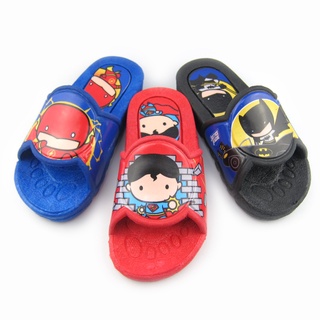 Kenta รองเท้าแตะPVCสวมเด็กผู้ชายลาย Justice League Chibi ขนาด6.5-8.5 รุ่นJL546