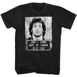 เสื้อยืดสีขาวเสื้อยืด ลาย Stallone Rambo First Blood John J Rambo Mugshot 10-22-1982 สําหรับผู้ใหญ่S-4XL