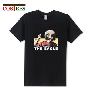 เสื้อยืดคอกลม2022ใหม่สนุกการ์ตูนEagle Khabib Nurmagomedov Tเสื้อผู้ชายUFC Khabibเสื้อยืดรัสเซียSuper Hero MMA Streetwear