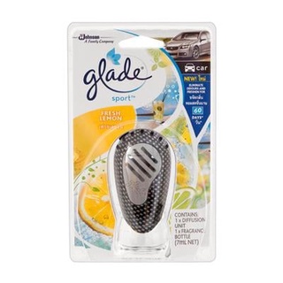 Homehapp น้ำหอมปรับอากาศในรถ GLADE SPORT กลิ่นเลมอน ขนาด 7 มล. สีดำ