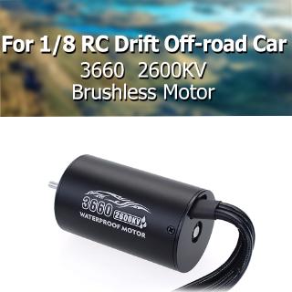 1 ชิ้น 3660 มอเตอร์ Brushless Sensorless Motor 2600 Kv / 3300 Kv กันน้ําสําหรับ 1 : 8 Brushless Cars