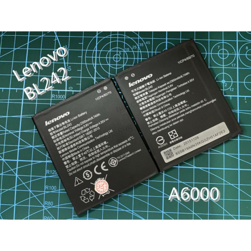 แบตเตอรี่ Lenovo A6000 Model BL-242แบตเตอรี่ Battery Lenovo (A6000) (BL242) a6010 งานแท้