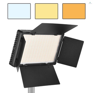 Andoer แผงไฟ LED-600 หรี่แสงได้ ปรับอุณหภูมิได้ 3200-5600K 600 ชิ้น พร้อมบาร์นดอร์ 1/