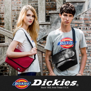 COD】กระเป๋าสะพายไหล่ Dickies กระเป๋าสะพายคู่สไตล์ผ้าปักลาย messenger กระเป๋า all-match นักเรียนกระเป๋านักเรียน