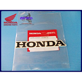 HONDA (110 mm.) T3 STICKER BLACK "GENUINE PARTS"  // สติ๊กเกอร์ Honda แท้ สีดำตัดเส้นขาว (ขนาด 110 มม.) สินค้าคุณภาพดี