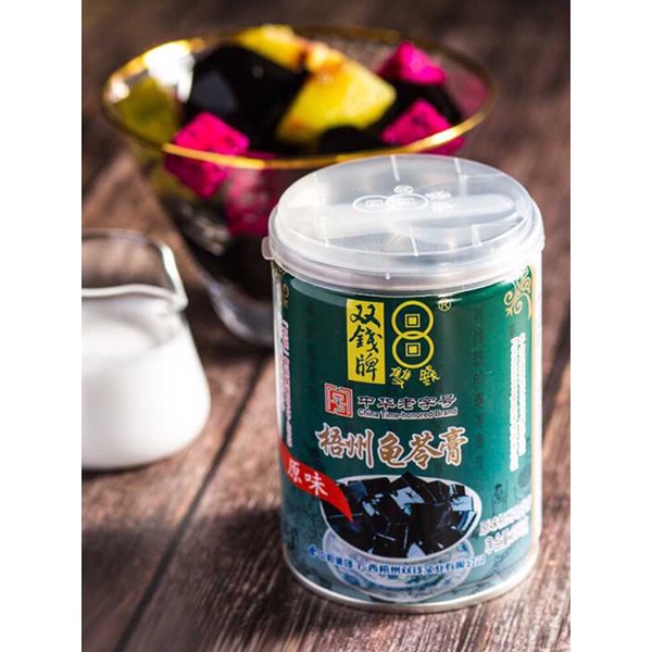 K18 เฉาก๊วย เฉาก๊วยพร้อมทาน พร้อมส่ง(梧州龟苓膏) มี2แบบ แบบกระป๋อง และแบบถ้วย เนื้อเฉาก๊วยแท้ แน่น เหนียว เด้ง หอมอร่อย