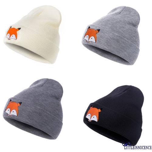 Innocence-kids Baby Girl Boy Soft Beanie หมวกถักการ์ตูนหมวกอบอุ่น