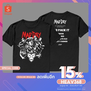 [เหลือ382ใส่โค้ดHEAV368] เสื้อยืด คอกลม ลาย MAD DAY T SHIRT สินค้าพร้อมส่ง