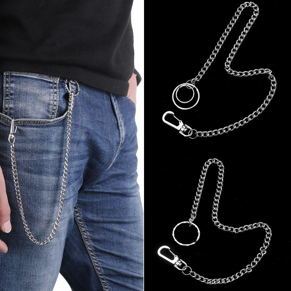 AOPHEKM Pants KeyChain Rock Fashion Metal Key Chains Clip - รูปที่ 4