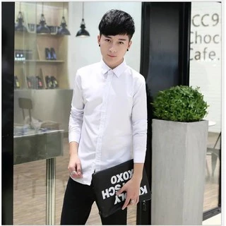 SHOES เสื้อเชิ้ต แขนยาว แต่งกระดุมหน้า ผู้ชาย รุ่น M021