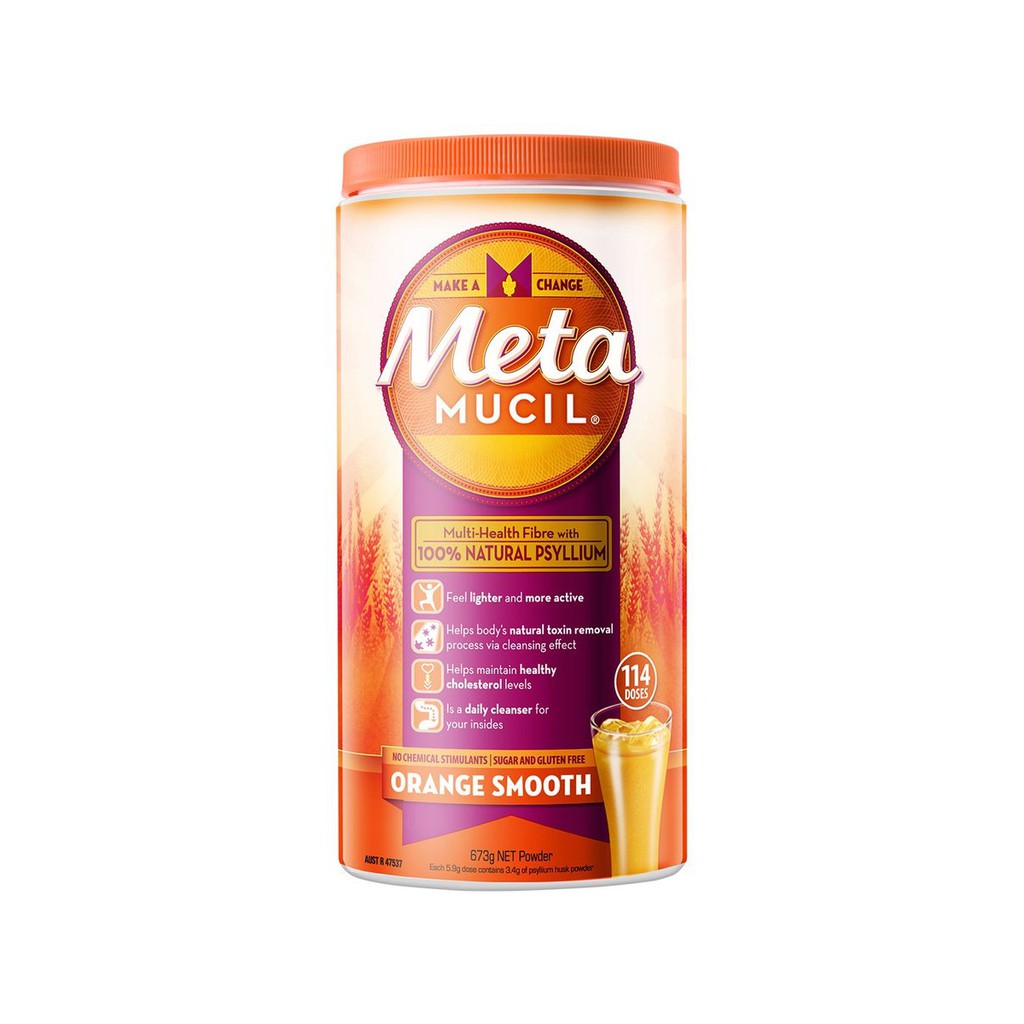 Metamucil Fibre Supplement Smooth Orange 637g