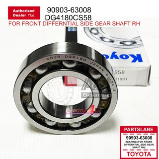 KOYO ลูกปืนเกียร์ DG 4180 CS58*KOYO bearing 90903-63008 Toyota OEM BEARING เกียร์ เพลาขวา 41X80X17