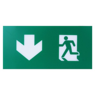 Emergency light EMERGENCY EXIT SIGN DELIGHT BLA1 PERSON EXIT THROUGH DOORWAY LEFT DOWN ARROW Emergency light torch Elect