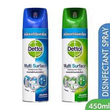 Dettol Multi Surface สเปรย์เดทตอล (Dettol) สเปรย์ฆ่าเชื้อ ฉีดพ่นในอากาศ เพื่อฆ่าเชื้อ แบคทีเรีย 99.9% ขนาด 450 ml