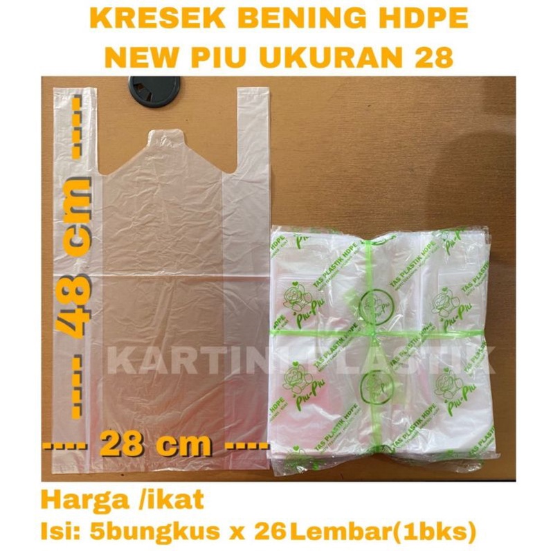 New Piu-Piu HDPE กระเป๋าพลาสติกใส Size 28