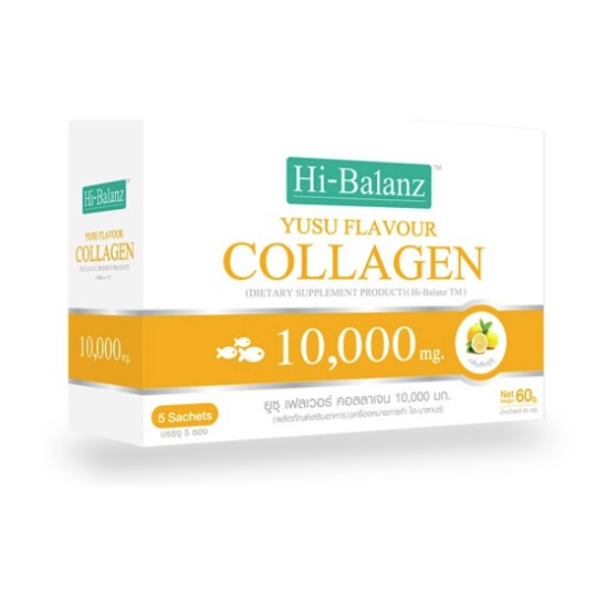 อาหารเสริมคอลลาเจน 10,000 มก. / Hi-Balanz Yusu Flavour Collagen (5 ซอง- )