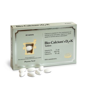 PHARMA NORD BIO-CALCIUM​+D3+K (60 TABLETS) - ผลิตภัณฑ์เสริมแคลเซียม วิตามินดี3 และ วิตามินเค