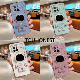 เคส Vivo V15 Pro เคส Vivo S1 Pro เคส Vivo X60 Pro Case Vivo X70 Pro Case Vivo X80 Pro Luxury Cute Silicone 3D Astronaut Stand Phone Cover Case หรูหรา น่ารัก ซิลิโคน นักบินอวกาศ ขาตั้ง เคสโทรศัพท์