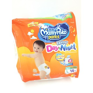 MamyPoko Pants Lovely Day&amp;Night กางเกงผ้าอ้อมเด็กสำเร็จรูปราคาประหยัด (L-14ชิ้น) (8851111419265)