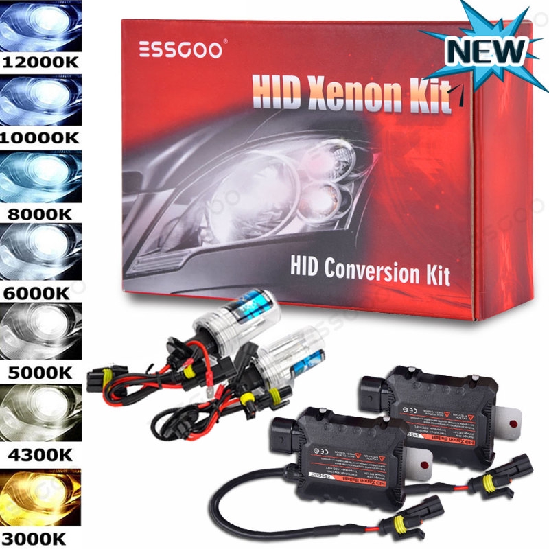Combo H11 9005 Halogen 100w Xenon Headlight Bright White Light Bulb Hi/Lo Beam