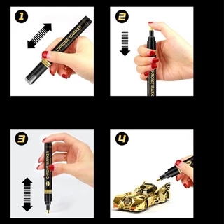 △พร้อมส่ง△ปากกามาร์กเกอร์ สีสะท้อนแสง สีทอง สีเงิน เมทัลลิก กันน้ํา สําหรับงานหัตถกรรม DIY