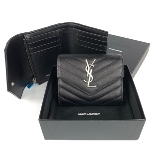 Ysl compact trifold wallet