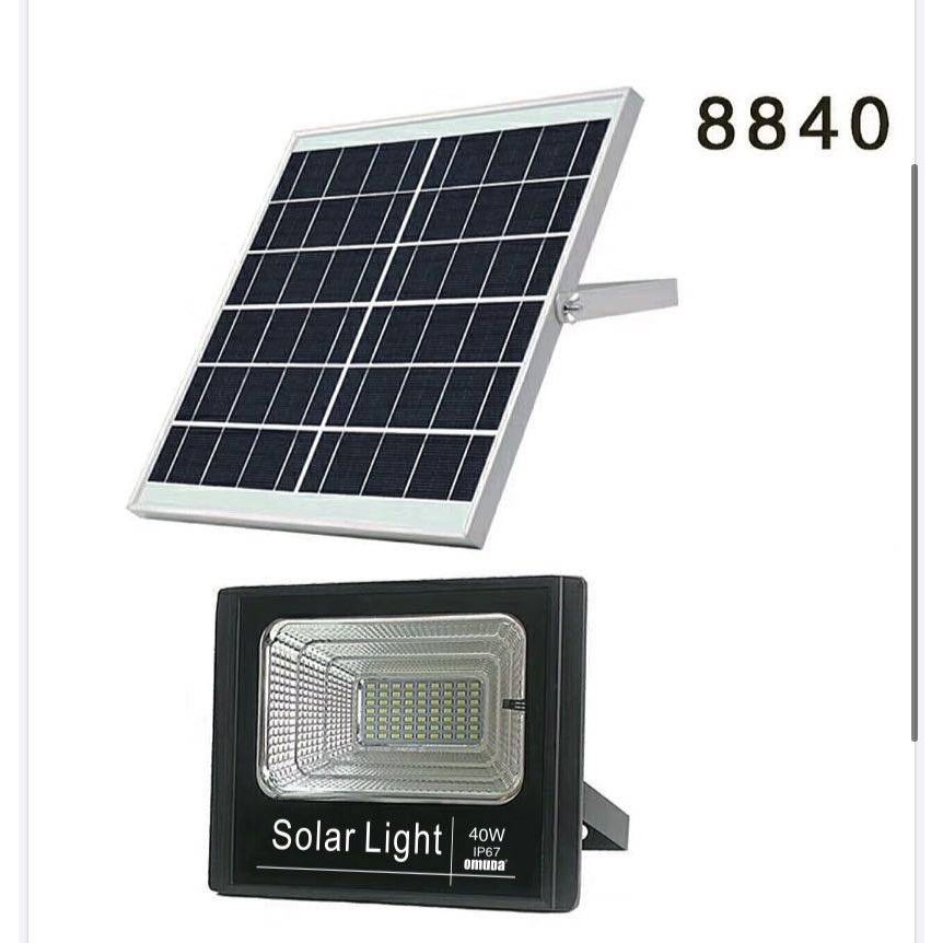 LED_OMUDAโคมไฟโซล่าเซลล์ สปอตไลท์ Solar LED โซล่าเซลล์ รุ่นพี่บิ๊ก jd-40W