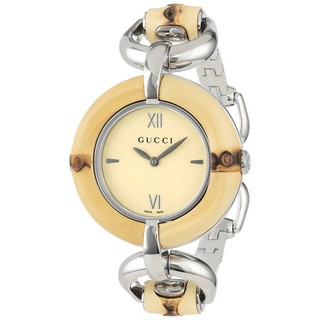 นาฬิกา Gucci Bamboo Ivory Dial Stainless Steel Ladies Watch YA132404 สีงาช้าง **ของแท้ พร้อมส่ง**