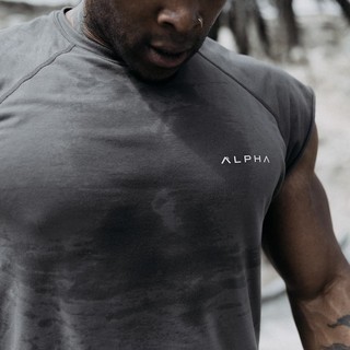 เสื้อแขนกุด ALPHA #1 / เสื้อกล้ามผ้าคอตตอน เสื้อออกกำลังกาย ผ้านิ่มใส่สบายไม่คันเวลาเหงื่อออก