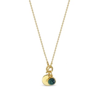 Mizuchol สร้อยเงินแท้ หิน Malachite แท้   Evergreen Necklace (1890฿)