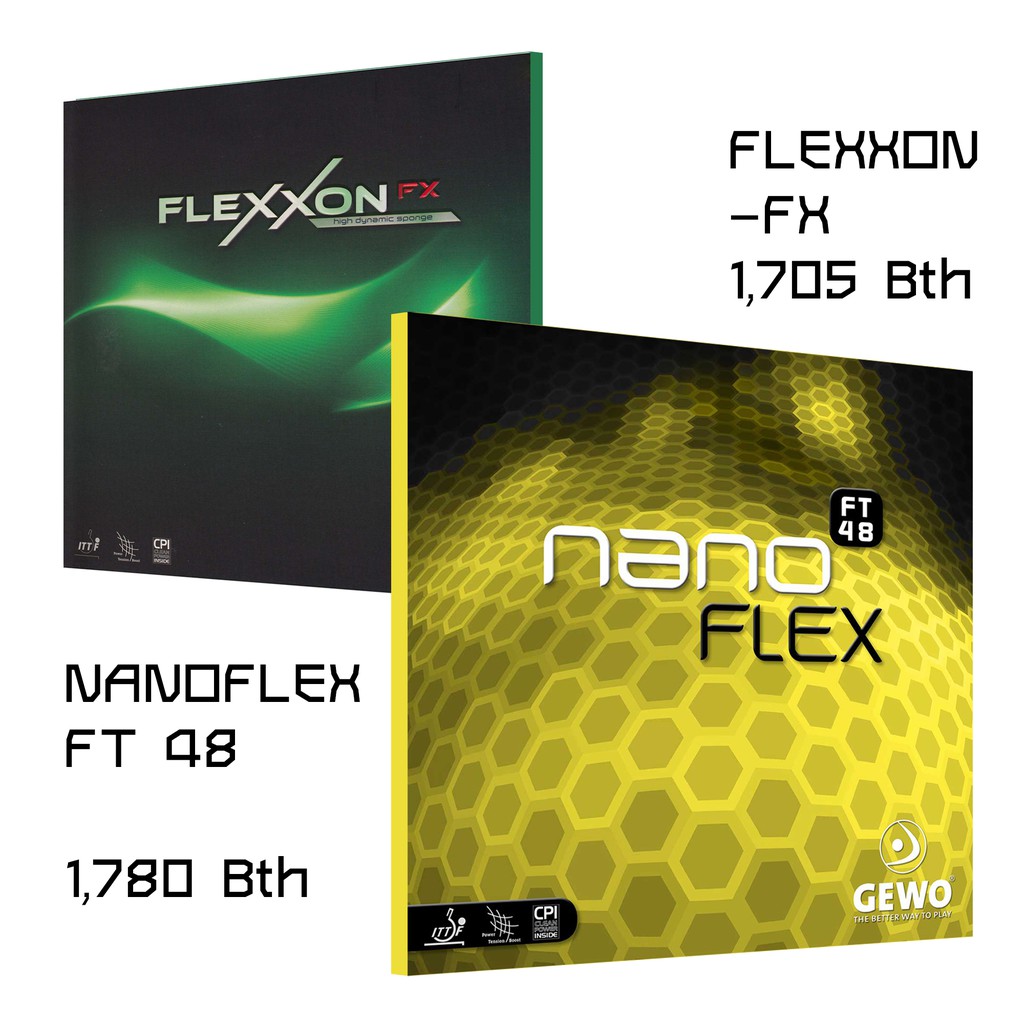 Pingpongsport แพ็คคู่ราคาพิเศษ GEWO Nanoflex FT48 คู่กับ GEWO Flexxon fx