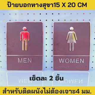 ป้ายบอกทางไปสุขา ป้ายบอกทางไปห้องน้ำ 👦🏻 👩🏻