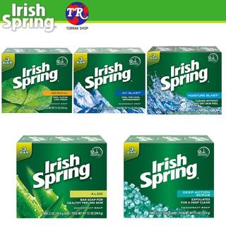 IRISH SPRING BAR SOAP ไอริชสปริง สบู่ก้อน แพ็ก 3 ก้อน