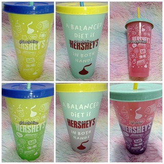 💟ของพรีเมี่ยม Hershey 💟 แก้วเปลี่ยนสี เเก้วน้ำ Hersheys Happy Color แก้ว เฮอร์ชี่ แก้วน้ำเปลี่ยนสี Glass Premium