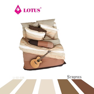 ชุดผ้าปูที่นอน Lotus รวมชุดผ้าปู 5 ฟุต 5 ชิ้น รุ่น Impression ผ้านุ่มลื่น-กันไรฝุ่น ส่งฟรี