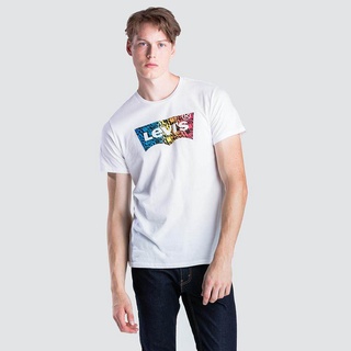 เสื้อยืดผ้าฝ้ายพิมพ์ลายแฟชั่น เสื้อ LEVIS?HOUSEMARK TEE - WHITE