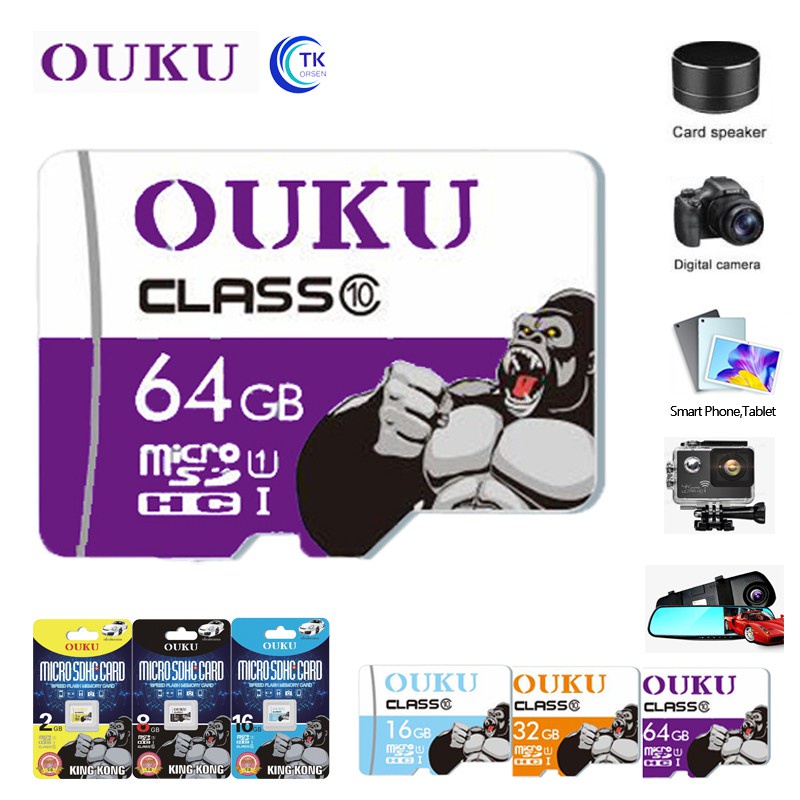 พร้อมส่ง เมมโมรี่การ์ด Ouku kingkong Micro SD card Memory Card2GB 4GB 8GB 16GB 32GB 64GB กล้อง/ โทรศัพท์มือถือ
