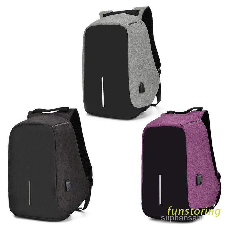 FUN Anti Theft Waterproof Laptop Backpack USB Charging Travel Backpack Multi Function School Bag PC Backpack for Men Wom