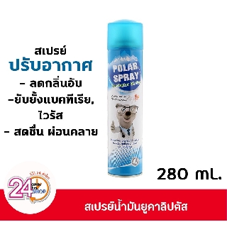 สเปรย์หมีขั้วโลก Polar Spray Eucalyptus Oil Plus Activ Polar 280มล โพลาร์ สเปรย์ น้ำมันยูคาลิปตัส