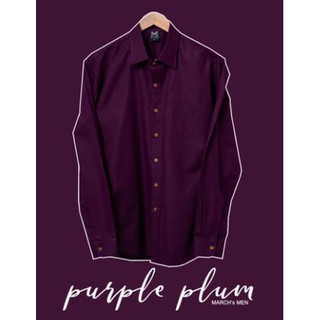 เสื้อเชิ้ต Oxford สีม่วงเข้ม PURPLE PLUM