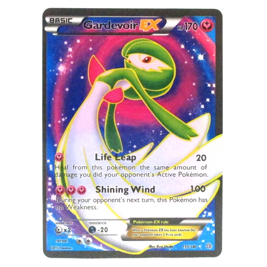 Gardevoir EX Card เซอร์ไนต์ 155/160 Pokemon Card Gold Flash Light (Glossy) ภาษาอังกฤษ