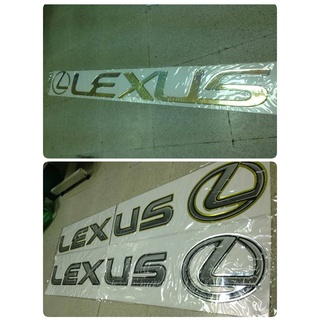 สติ๊กเกอร์เทเรซิ่นนูนอย่างดีคำว่า LEXUS ติดรถ แต่งรถ sticker เลกซัส