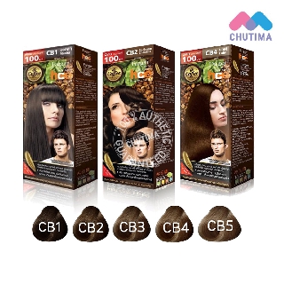 (ตัดปีกฝา) ครีมเปลี่ยนสีผม สีย้อมผม ฟาร์เกอร์ สีกาแฟ CB1 - CB5  FG By Farger Coffee Brown Series  100 ml.