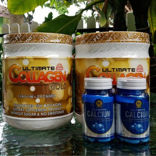 ULTIMATE COLLAGEN GOLD ( 250 กรัม 2 กระปุก แถมแคลเซียม 2 ขวด ) อัลติเมทคอลลาเจนโกลด์