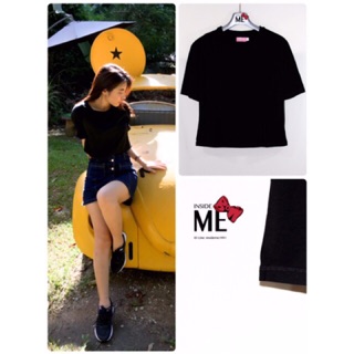 เสื้อยืด เสื้อสีดำ เสื้อผ้าเนื้อนุ่ม บางเบา Black T-shirt Siudle